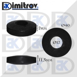 Гумен тампон Ø 17 x Ø 40 x 11,5 x 7 mm